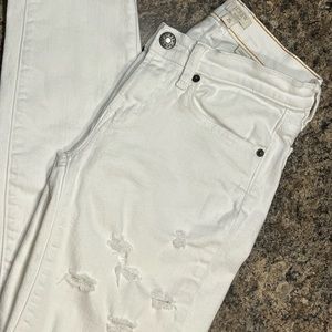 Jcrew white stretch jeans